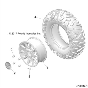 Tire, Front by Polaris 5417668 OEM Hardware P5417668 Off Road Express