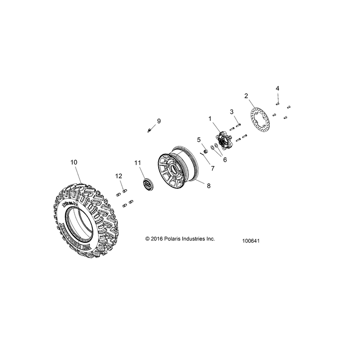 Tire Frt27X9-12Genuine Oem Part by Polaris