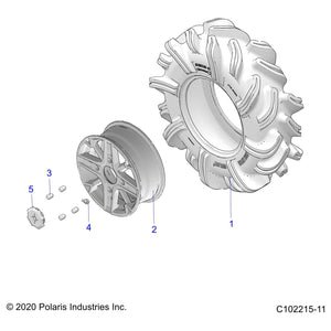 Tire, Hl Outlaw, 29.5 X 9.5-14 by Polaris 5415759 OEM Hardware P5415759 Off Road Express