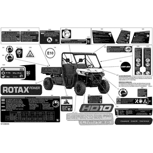 Tire Pressure Warning Label by Can-Am 704909066 OEM Hardware 704909066 Off Road Express Peach St