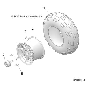 Tire, Rear, 25 X 10 -12 by Polaris 5413061 OEM Hardware P5413061 Off Road Express