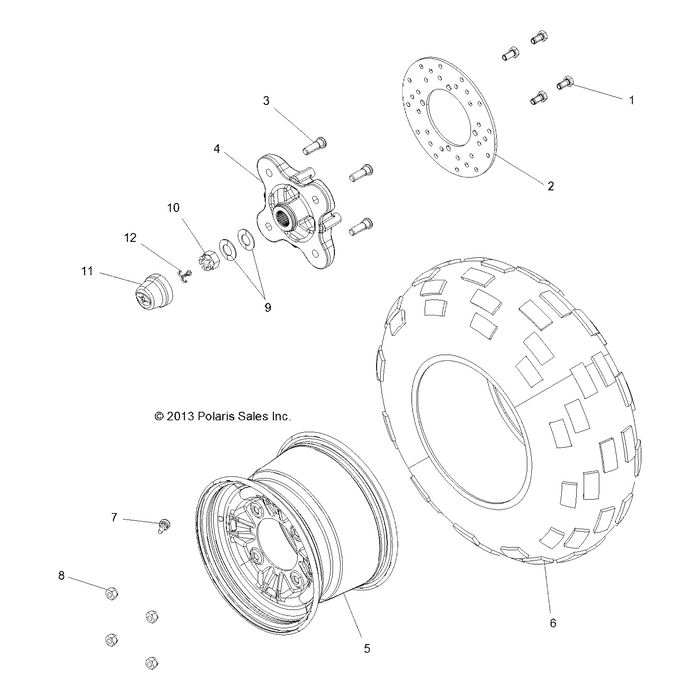 Tire, Rear, 25 X 11-12 by Polaris