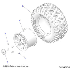 Tire, Rear, 27 X 11 -12 by Polaris 5415107 OEM Hardware P5415107 Off Road Express