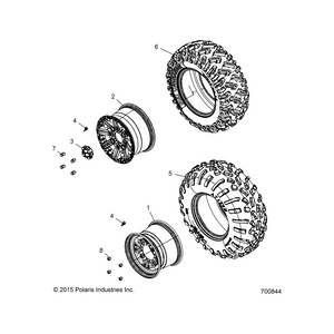 Tire, Rear, 27 X 11 -12 by Polaris 5415169 OEM Hardware P5415169 Off Road Express