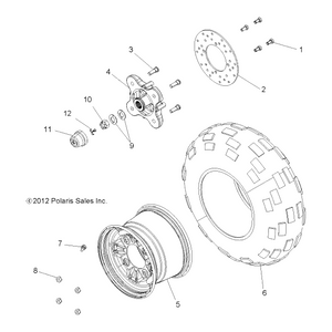 Tire-Rear,At 25X11-12,489,Em by Polaris 5416146 OEM Hardware P5416146 Off Road Express