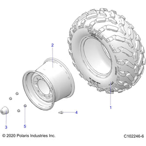 Tire Rr26X11R12Pxtgenuine Part by Polaris 5413370 OEM Hardware P5413370 Off Road Express