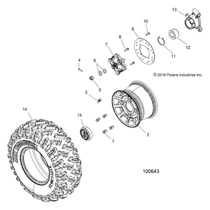 Tire Rr27X11-12Genuine Oem Part by Polaris 5414992 OEM Hardware P5414992 Off Road Express