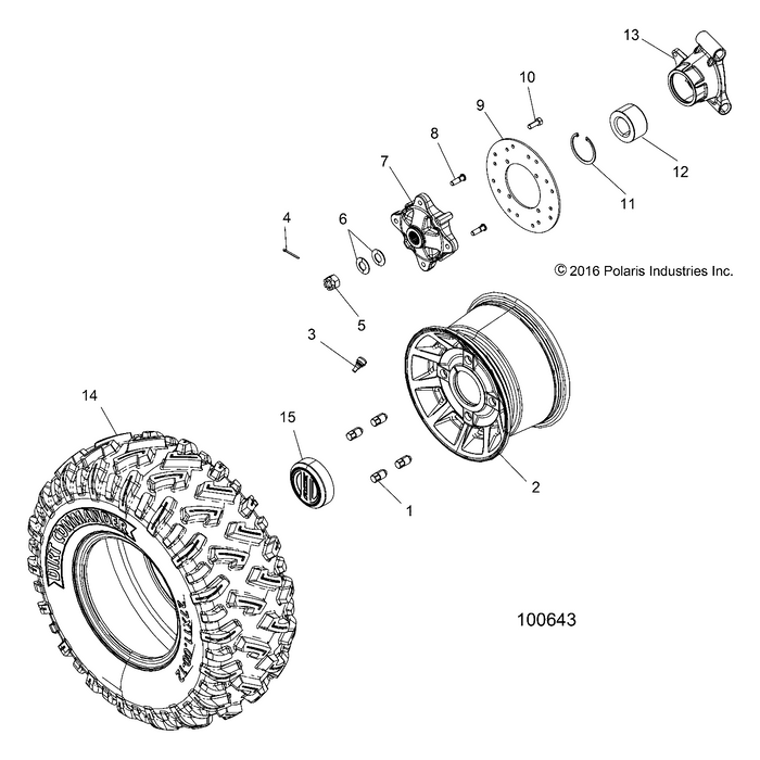 Tire Rr27X11-12Genuine Oem Part by Polaris