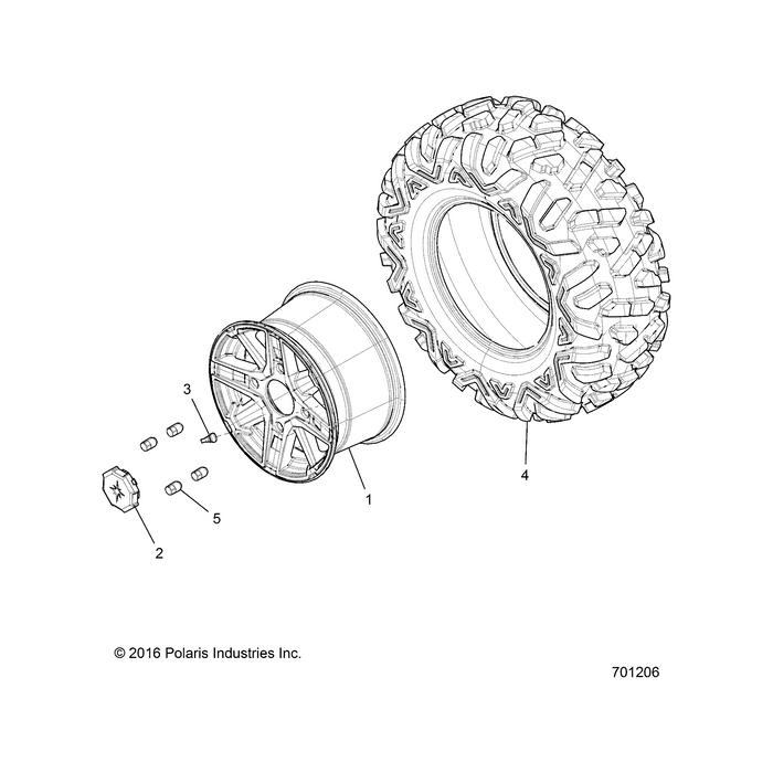 Tire Rr29X11 R14Bighrne-M by Polaris