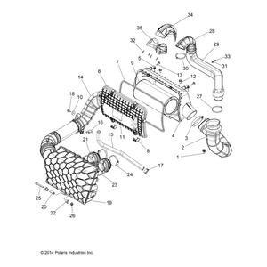 Top Intake Hose Cover,, Gloss B by Polaris 5451616-070 OEM Hardware P5451616-070 Off Road Express