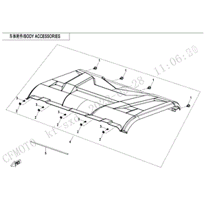 Top Roof by CF Moto 5HY#-260211-1000 OEM Hardware 5HY#-260211-1000 Northstar Polaris