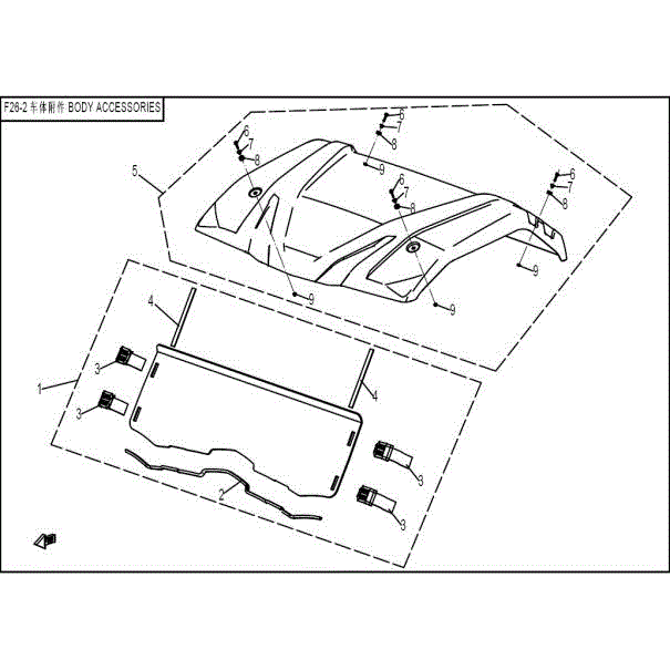 Top Roof Kits. (Truck Freight) by CF Moto