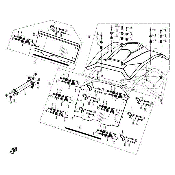 Top Roof Kits (Truck Freight) by CF Moto