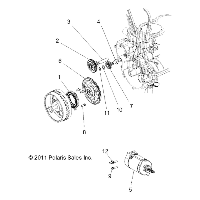 Torque Limit Gear Pin, Long by Polaris