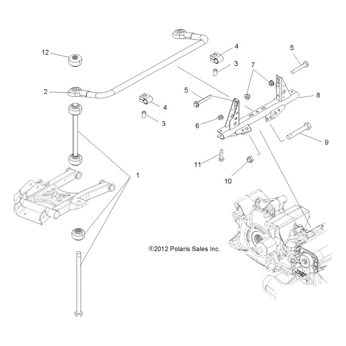 Torsion Bar Linkage Bushing by Polaris