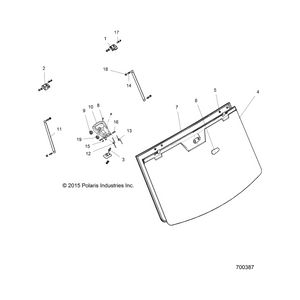 Torsion Spring, Left, Tipout by Polaris 7043895 OEM Hardware P7043895 Off Road Express