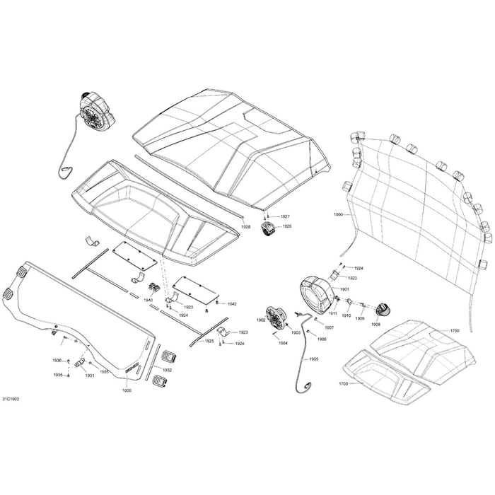 Torx Pan Screw M4 X 20 by Can-Am