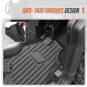 TPE Floor Mats for Can-Am Defender 2016-2023 by Kemimoto B0107-00901BK Floor Mat B0107-00901BK Kemimoto