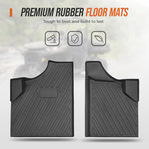 TPE Floor Mats for Can-Am Defender 2016-2023 by Kemimoto B0107-00901BK Floor Mat B0107-00901BK Kemimoto