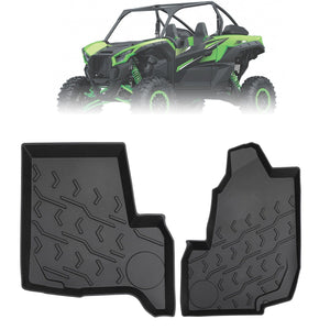 TPE Front Floor Mat Liner For Kawasaki Teryx KRX 1000 by Kemimoto B0107-02601BK Floor Mat B0107-02601BK Kemimoto