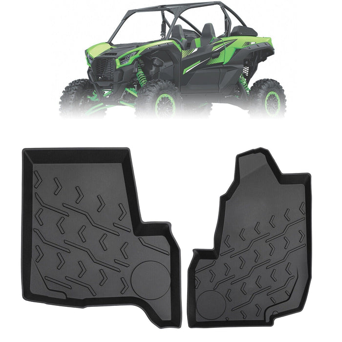 TPE Front Floor Mat Liner For Kawasaki Teryx KRX 1000 by Kemimoto