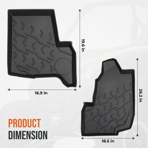 TPE Front Floor Mat Liner For Kawasaki Teryx KRX 1000 by Kemimoto B0107-02601BK Floor Mat B0107-02601BK Kemimoto