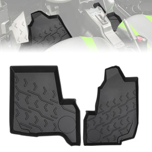 TPE Front Floor Mat Liner For Kawasaki Teryx KRX 1000 by Kemimoto B0107-02601BK Floor Mat B0107-02601BK Kemimoto