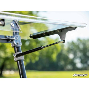 Tracker 500S Scratch-Resistant Flip Windshield by SuperATV FWS-TR-500S-70 Folding Windshield FWS-TR-500S-70 SuperATV