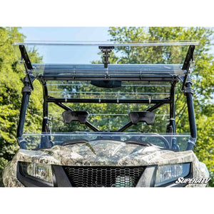 Tracker 500S Scratch-Resistant Flip Windshield by SuperATV FWS-TR-500S-70 Folding Windshield FWS-TR-500S-70 SuperATV