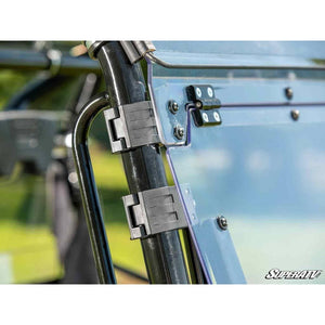 Tracker 500S Scratch-Resistant Flip Windshield by SuperATV FWS-TR-500S-70 Folding Windshield FWS-TR-500S-70 SuperATV