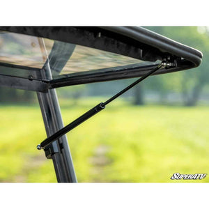 Tracker 800SX Scratch-Resistant Flip Windshield by SuperATV FWS-TR-800SX-70 Folding Windshield FWS-TR-800SX-70 SuperATV