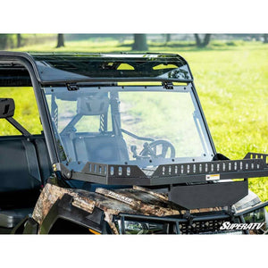 Tracker 800SX Scratch-Resistant Flip Windshield by SuperATV FWS-TR-800SX-70 Folding Windshield FWS-TR-800SX-70 SuperATV