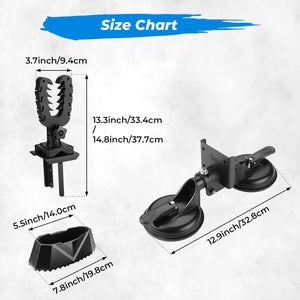 Tractor Gun Holder Rack for Glass Windshield by Kemimoto B1709-00201BK Gun Mount B1709-00201BK Kemimoto