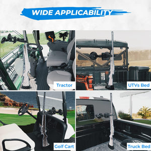 Tractor Gun Holder Rack for Glass Windshield by Kemimoto B1709-00201BK Gun Mount B1709-00201BK Kemimoto