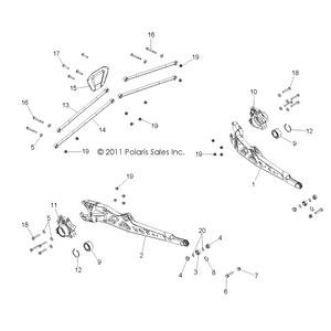 Trail Arm Weld, Left, Bright Wh by Polaris 1017465-133 OEM Hardware P1017465-133 Off Road Express