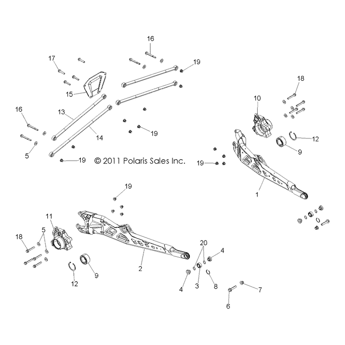 Trail Arm Weld, Left by Polaris