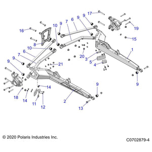 Trail Arm Weld, Left, Indy Red by Polaris 1544330-293 OEM Hardware P1544330-293 Off Road Express