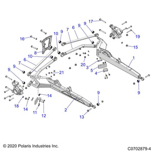 Trail Arm Weld Lft Pol Blu Met by Polaris 1544330-751 OEM Hardware P1544330-751 Off Road Express