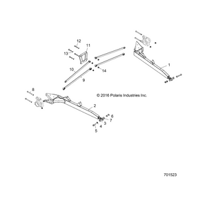 Trailing Arm, Left Hand, Cloud by Polaris 1019356-385 OEM Hardware P1019356-385 Off Road Express