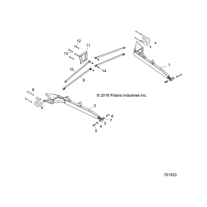 Trailing Arm, Left Hand, Cloud by Polaris