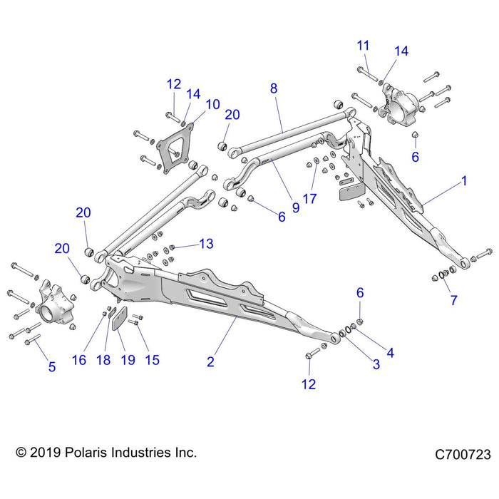 Trailing Arm, Left Hand, Matte by Polaris