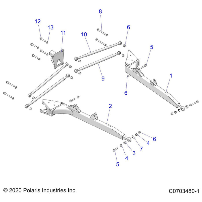 Trailing Arm, Left, Indy Red by Polaris