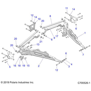 Trailing Arm Weld Lft Pol Blu M by Polaris 1024416-751 OEM Hardware P1024416-751 Off Road Express Drop Ship