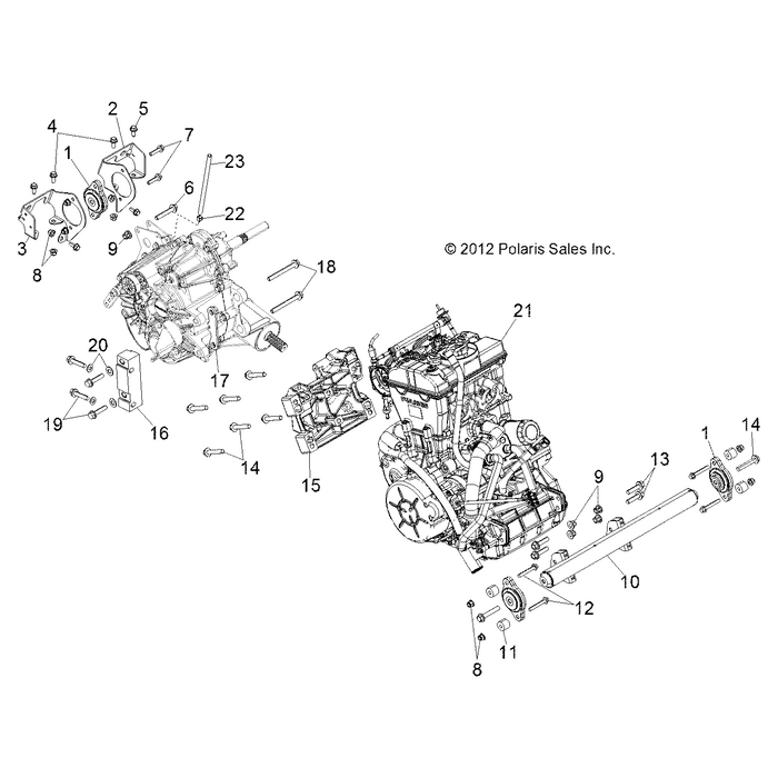 Trans Support Bracket Rear Righ by Polaris