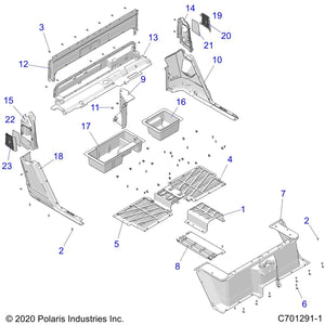 Tray-Routing,Crew,Blk by Polaris 5455288-070 OEM Hardware P5455288-070 Off Road Express