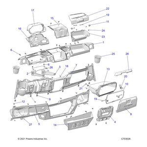 Trim-Glovebox,Xp,M.Ttnm Met by Polaris 5456615-632 OEM Hardware P5456615-632 Off Road Express