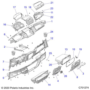 Trim-Glovebox,Xp,Prl Mltd by Polaris 5456615-707 OEM Hardware P5456615-707 Off Road Express