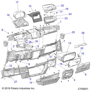 Trim-Glovebox,Xp,T.Sil by Polaris 5456615-581 OEM Hardware P5456615-581 Off Road Express