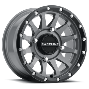 Trophy Wheel 14X7 4/137 5+2 (+10MM) Stealth Grey by Raceline A95SG-47037+10 Beadlock Wheel 570-1701 Western Powersports Drop Ship