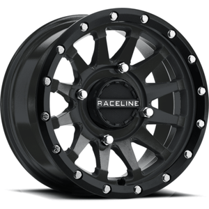 Trophy Wheel Kit w/ Rock A Billy Tire 14X7 4/137 5+2 (+10MM) Black by Raceline 570-5206+570-1691 Premounted Wheel & Tire Kit 570-106019 Western Powersports Drop Ship